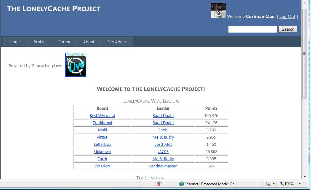 Top of Home Page